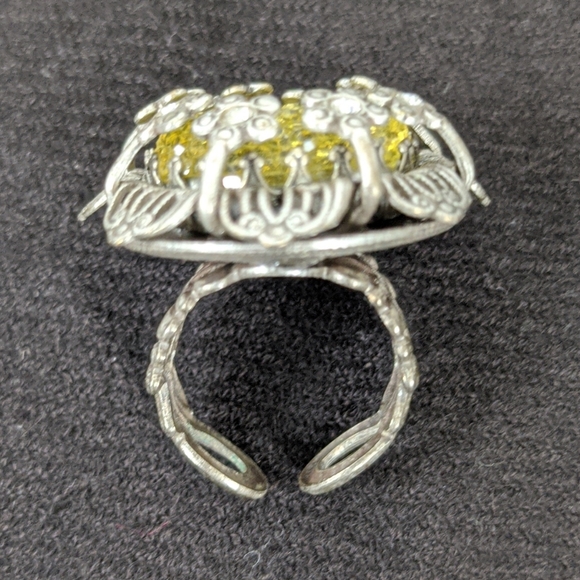 VTG OLLIPOP RHINESTONE STATEMENT RING - Picture 4 of 5